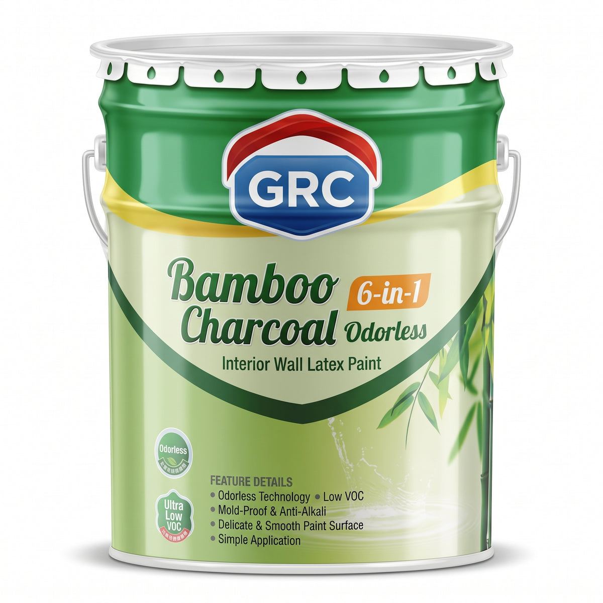 GRC Bamboo 6-in-1 Charcoal Odorless Interior Wall Paint
